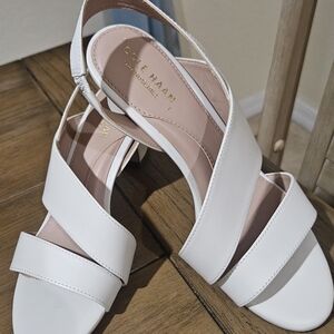 Cole Haan White Sandals Minimalist Design